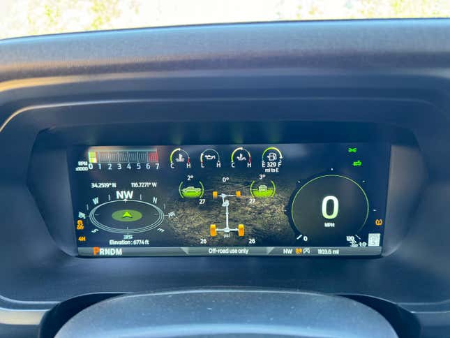 Gauge cluster of a 2024 Ford F-150 Tremor