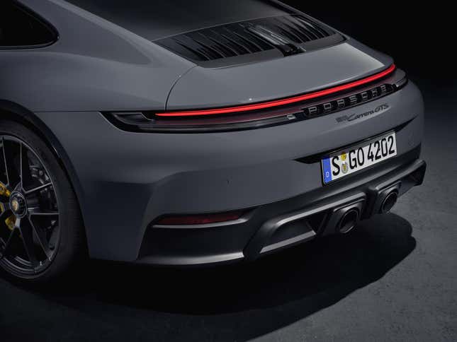 Rear bumper of a 2025 Porsche 911 Carrera GTS