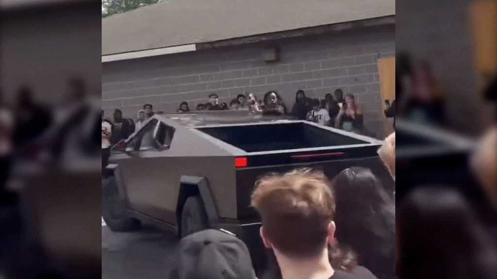 Cybertruck Crashes Into Crowd After Failing To Do Reverse Donuts