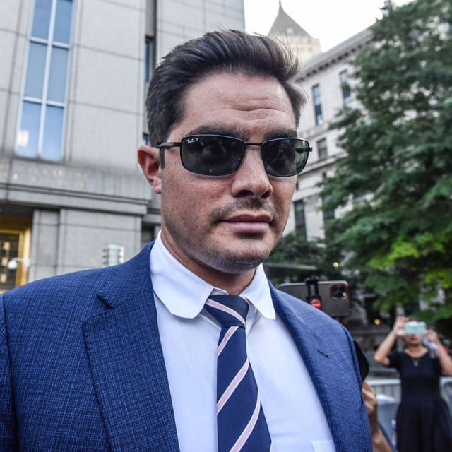 Ryan Salame exits federal court in New York, on Sept. 7