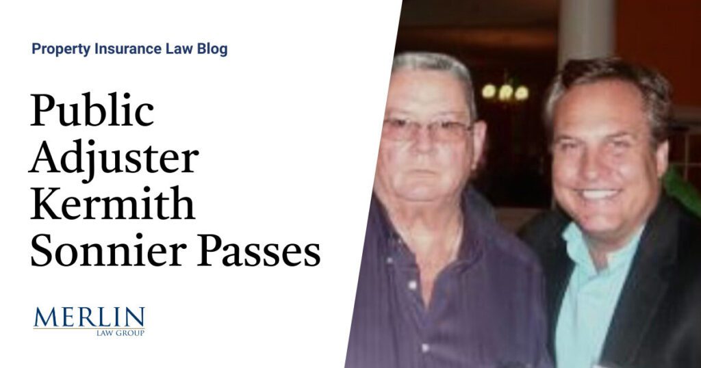 Public Adjuster Kermith Sonnier Passes