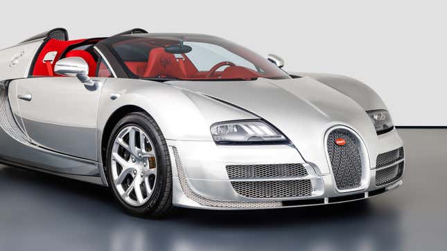 Front end of an aluminum Bugatti Veyron Grand Sport Vitesse