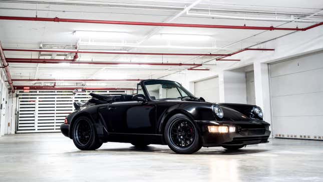 A photo of an EV converted Porsche 911. 