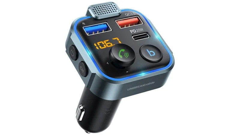 UNBREAKcable Bluetooth 5.3 FM Transmitter for Car 1