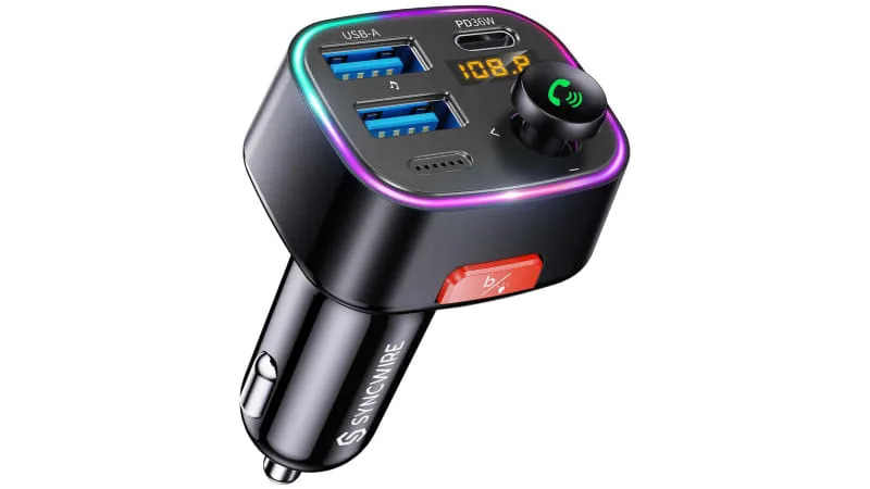 Syncwire Bluetooth 5.3 FM Transmitter Car Adapter 1