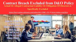 Contract Breach Excluded from D&O Policy