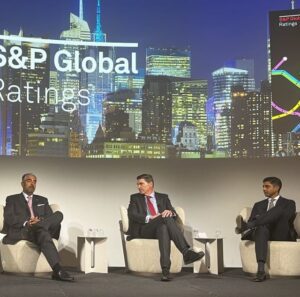 Gary Bhojwani, Roger Crandall and Sachin Shah appeared on a CEO panel Wednesday in New York at S&P Global Ratings