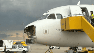 Massive Hailstorm Smashes The Nose And Windscreen On Airbus Jet