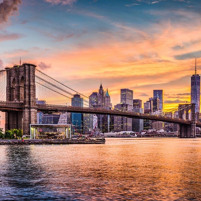 New York City skyline seen from the water