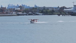 Seaplane Plows Into Boat During Takeoff Before Immediately Splashing Down