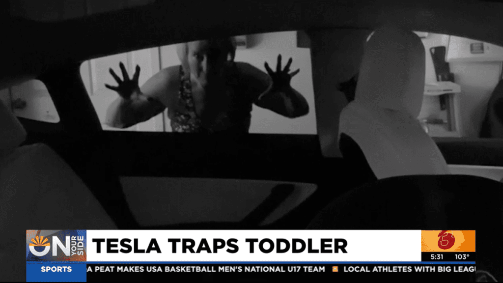 Tesla Traps Toddler Inside Sweltering Car After 12-Volt Battery Dies In 100-Degree Heat