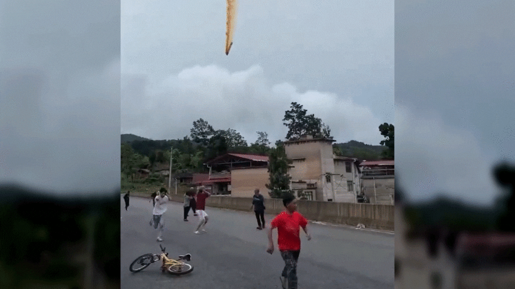 Toxic Debris From Chinese Rocket Drops On Village