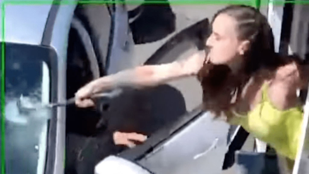 Watch A Woman Smash A Jerk's Windshield With A Hammer In Coffee Drive-Thru