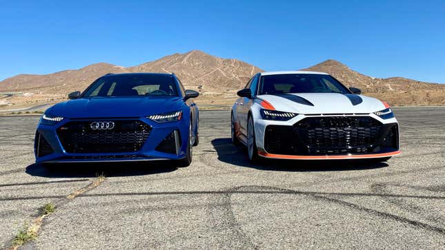 A sidebyside of the RS6 GT and the RS6 Performance