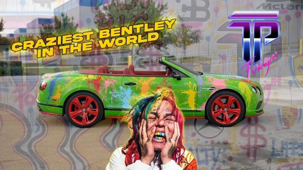 Rapper 6ix9ine's Horribly Wrapped Lamborghini Urus And Bentley Continental GT Speed Are Up For Auction