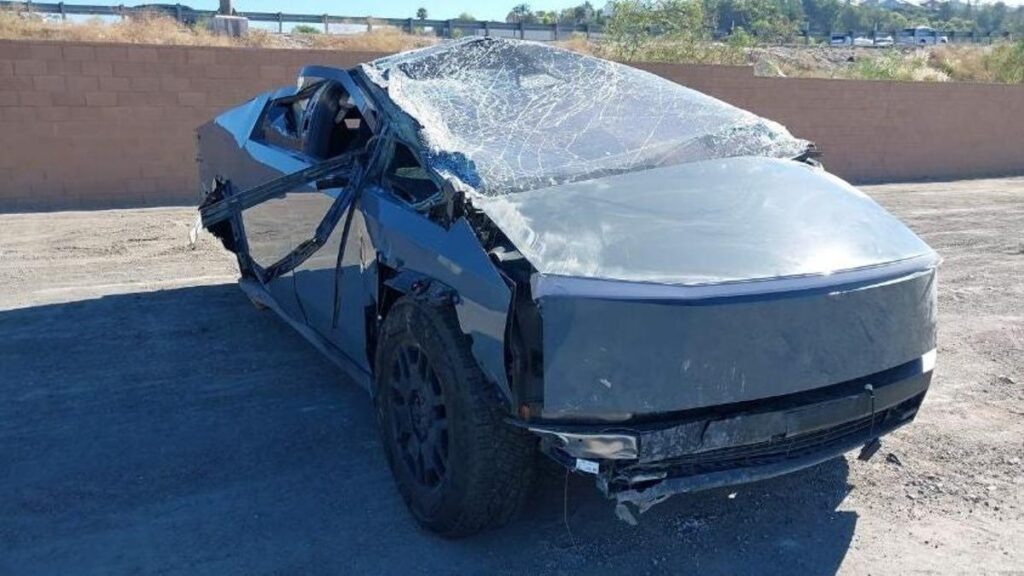 Now Is Your Chance To Buy An Absolutely Destroyed Tesla Cybertruck