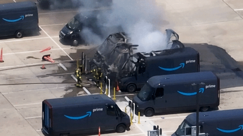 Electric Amazon Delivery Vans Keep Burning Down, And Chargers May Be To Blame