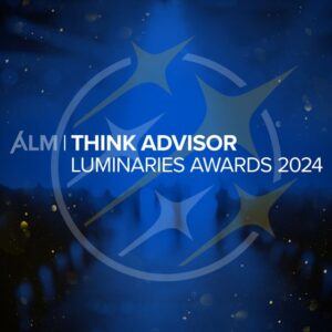 Blue logo for ThinkAdvisor