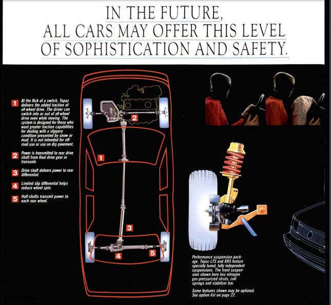 1988 Mercury Topaz Brochure