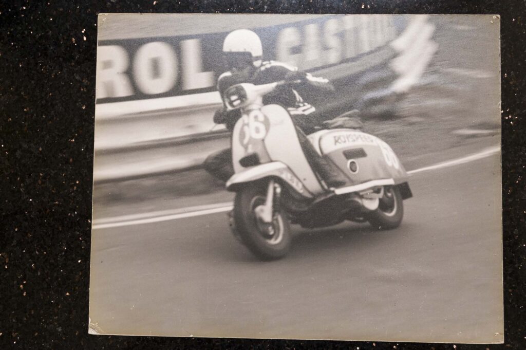 Lambretta racing Tom Pead Mallory Park 1971