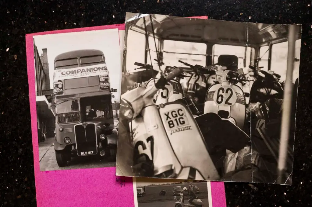 Bus filled with Lambrettas