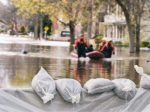 Sandbags for flood risk protection in cities