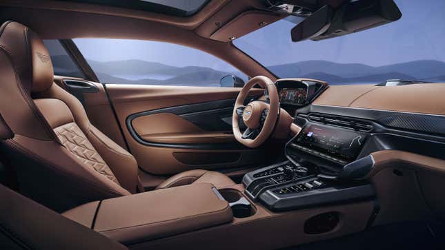 A render of the interior of the new Aston Martin Vanquish. 