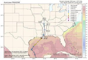 Hurricane Francine strengthens to Category 2 100mph winds before Louisiana landfall