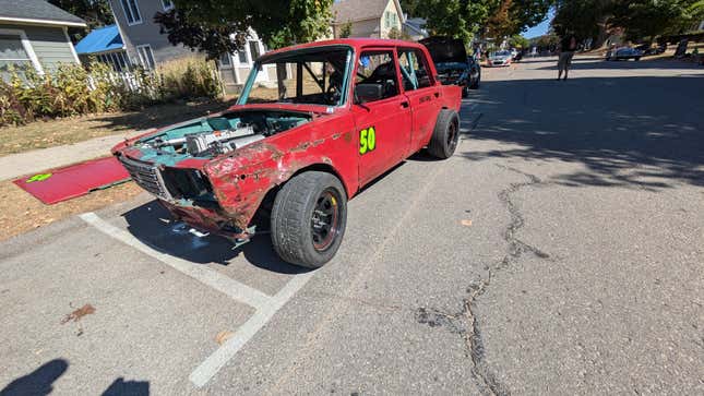 Image for article titled Here's How My Honda-Powered Lada With A BRZ Chassis Made It To The Empire Hill Climb