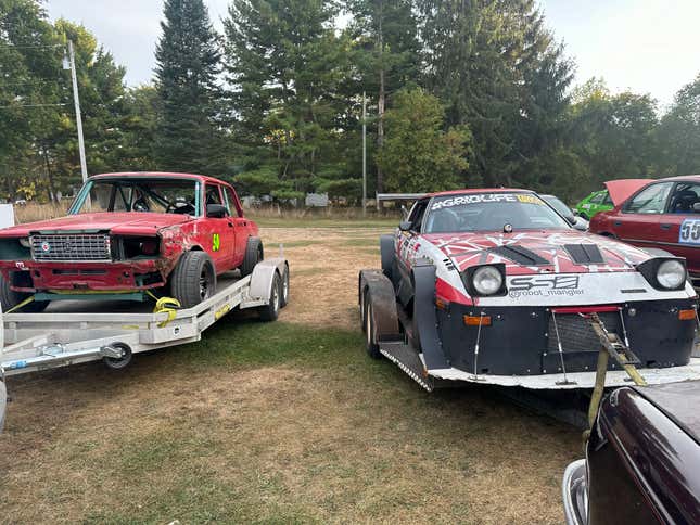 The Lada and the winner of the Empire Hill Climb a SBC powered RX-7 