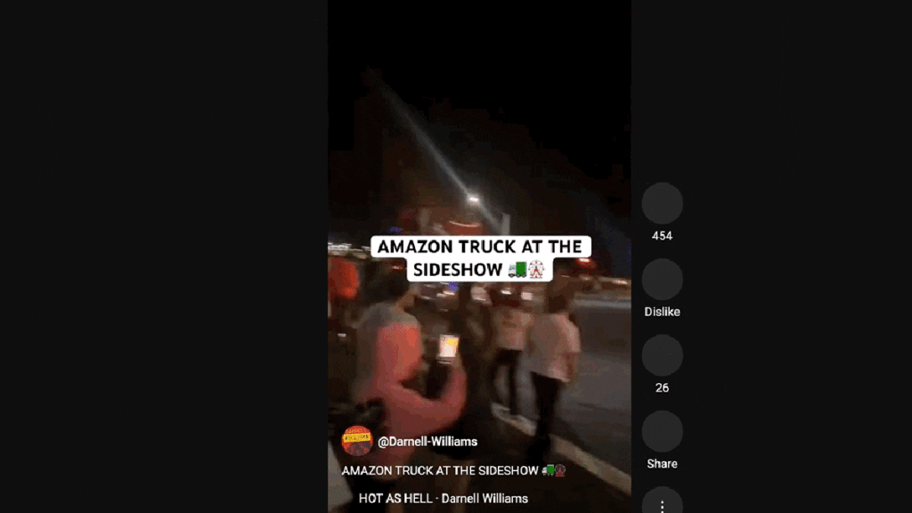 Amazon Driver Fired After Video Of Big Rig At Sideshow Goes Viral