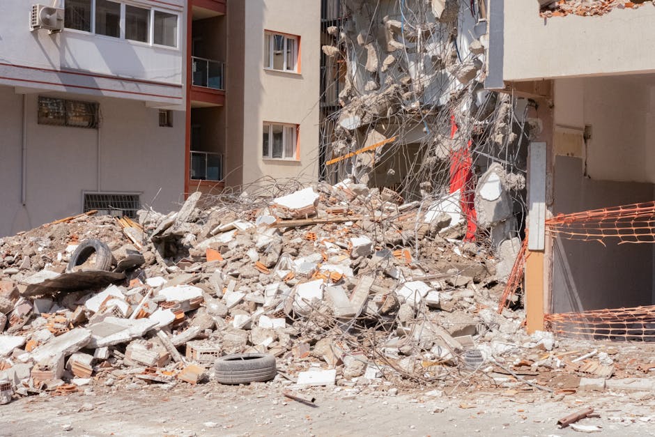 construction site with damage - builder risk insurance