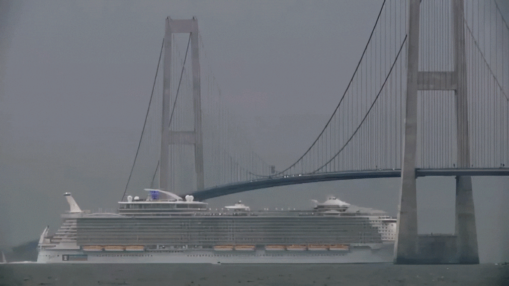 Here's How Massive Cruise Ships Duck Under Suspension Bridges