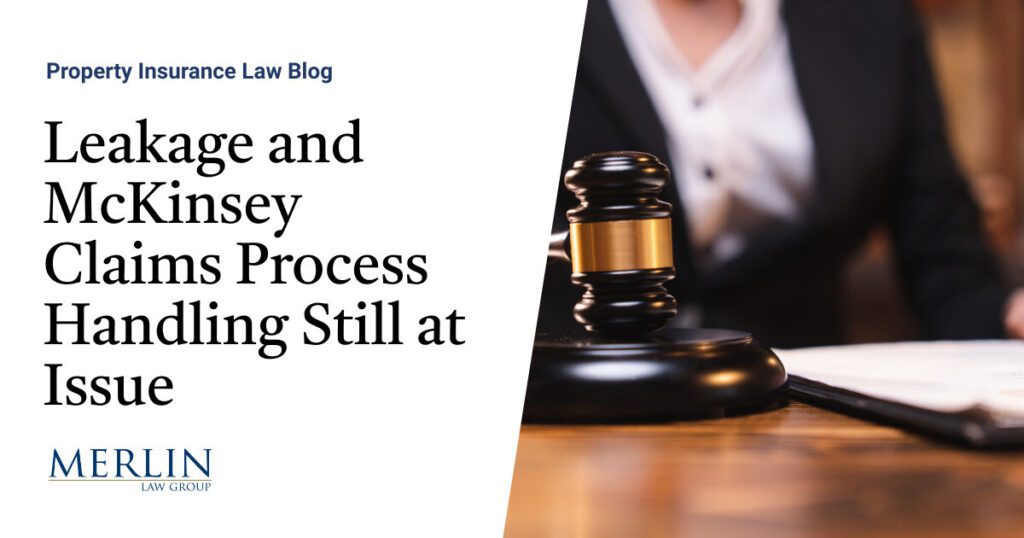 Leakage and McKinsey Claims Process Handling Still at Issue