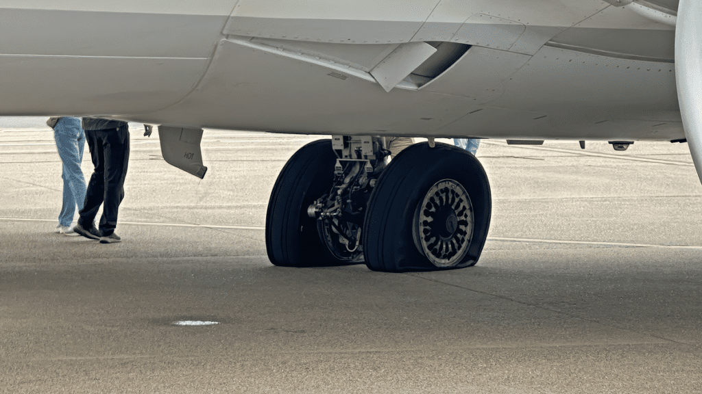 Plane Blows Tires By Braking Hard To Avoid Takeoff Collision