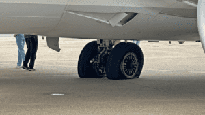 Plane Blows Tires By Braking Hard To Avoid Takeoff Collision