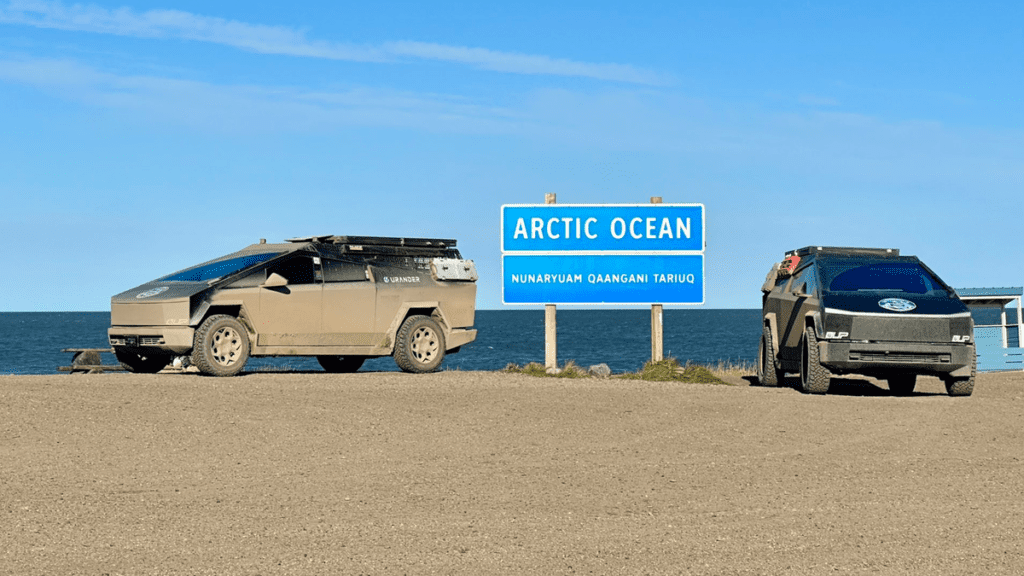 Tesla Cybertrucks Finish 5,500-Mile Trip To The Shores Of The Arctic Ocean