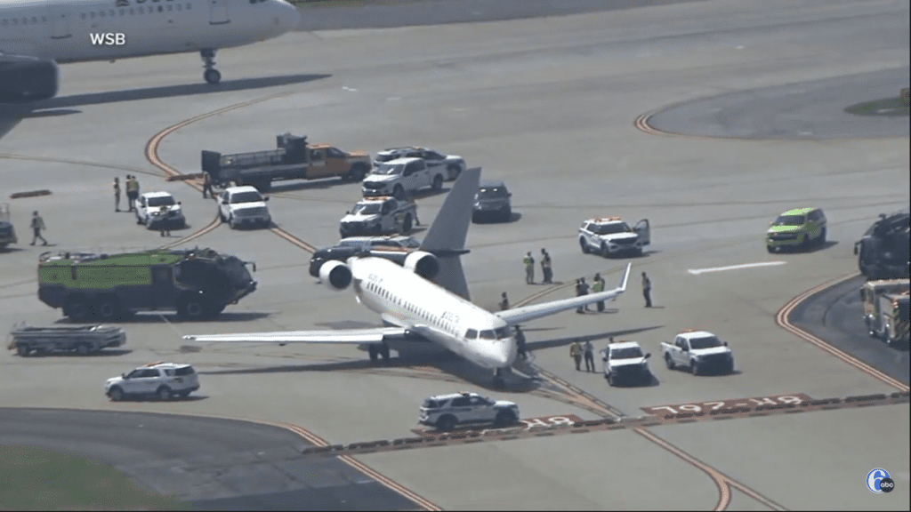 Two Delta Planes Crash On Atlanta Runway Ripping Tail Off Regional Jet