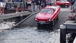 Watch Amphicars Parade Through Amsterdam’s Canals One Last Time Before Emissions Regs Outlaw Them