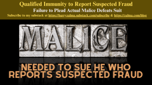 Qualified Immunity to Report Suspected Fraud