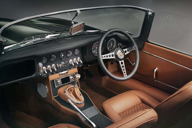 Interior of a new Jaguar E-Type Series I