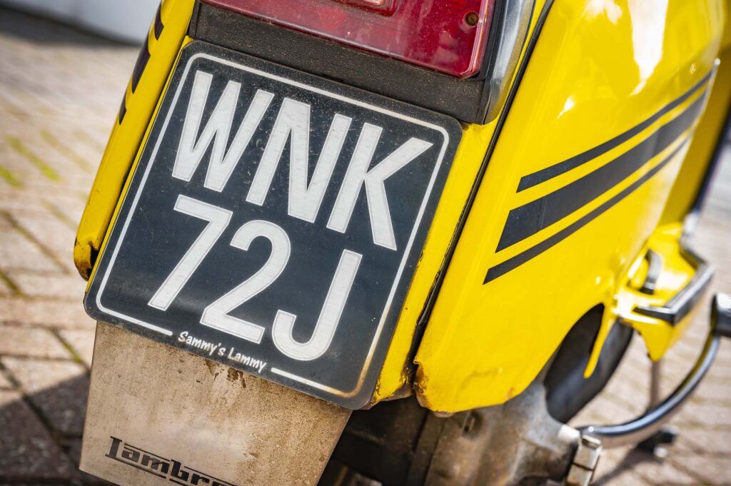 Lambretta  WNK number plate