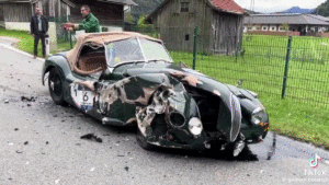 Distracted Driver Smashes Into Rare 1948 Jaguar Mille Miglia Car