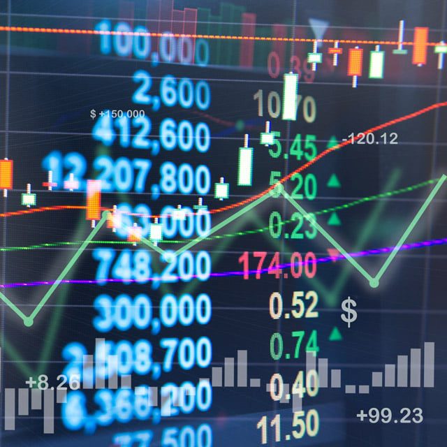 Generic stock chart with numbers