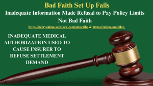 Bad Faith Set Up Fails