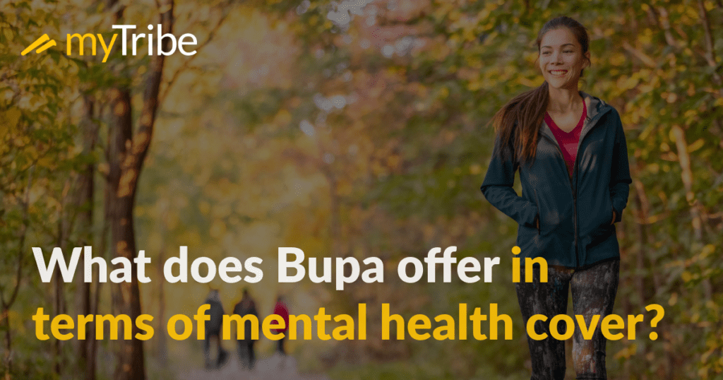 What does Bupa offer in terms of mental health cover?