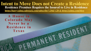 Intent to Move is not a Residence