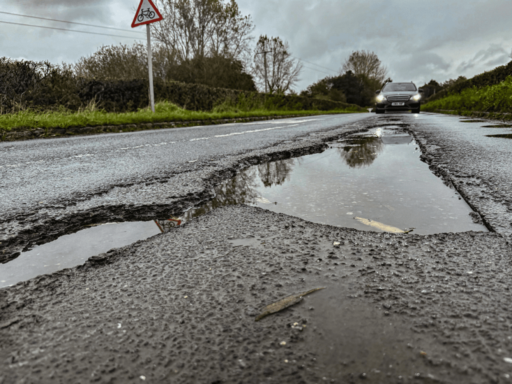 How to claim if you hit a pothole