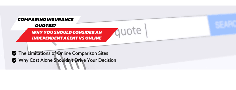 Comparing Insurance quotes Banner